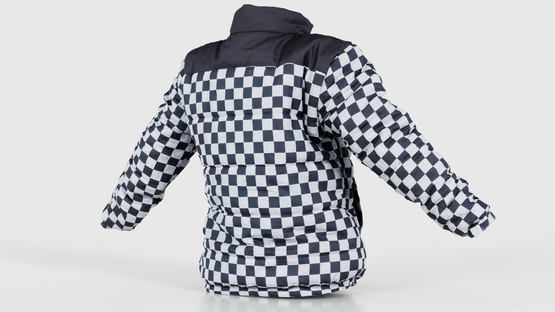 Racing Checkered Jacket Low-poly 3D model_20