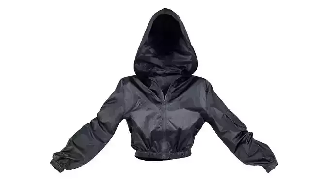 Shiny Hoodie Jacket Low-poly 3D model