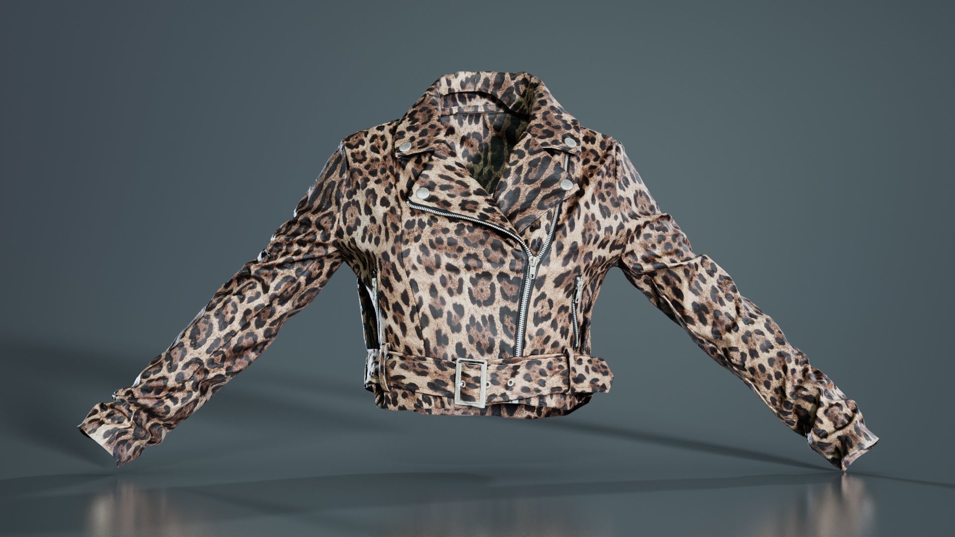 Shiny Tiger Jacket Low-poly 3D model_3
