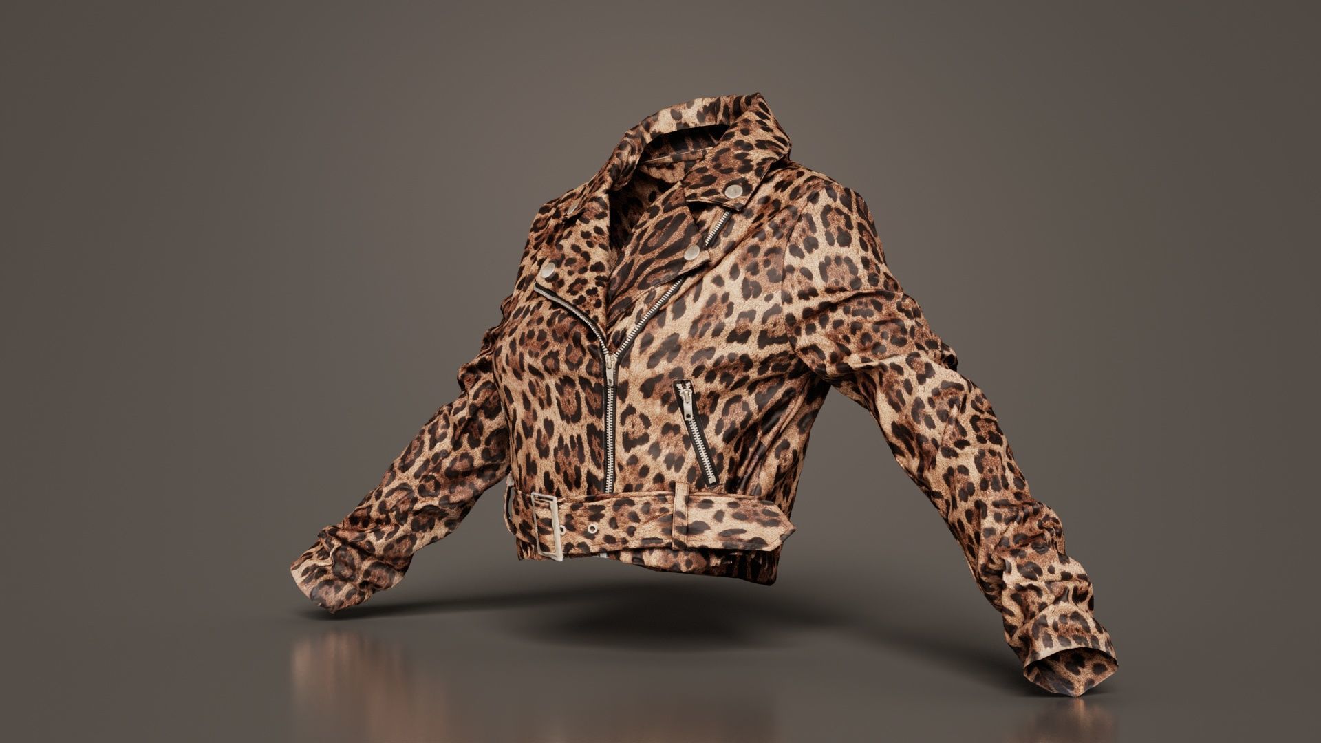 Shiny Tiger Jacket Low-poly 3D model_4