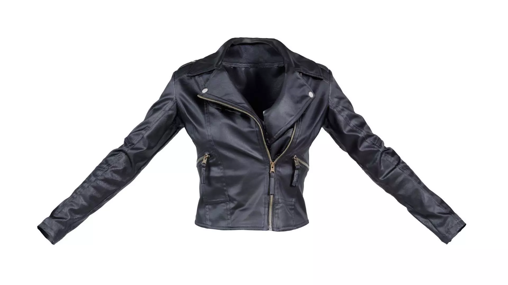 Slim Leather Jacket Low-poly 3D model