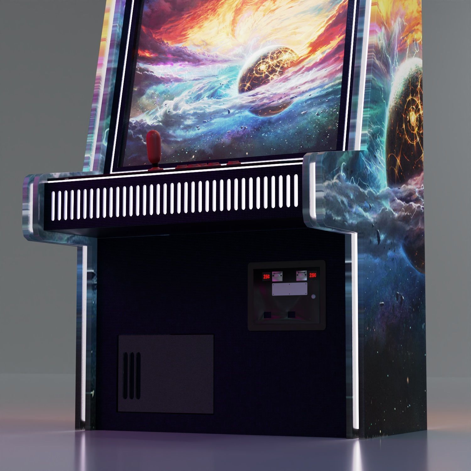 Game Arcade sc-fi Low-poly 3D model_8