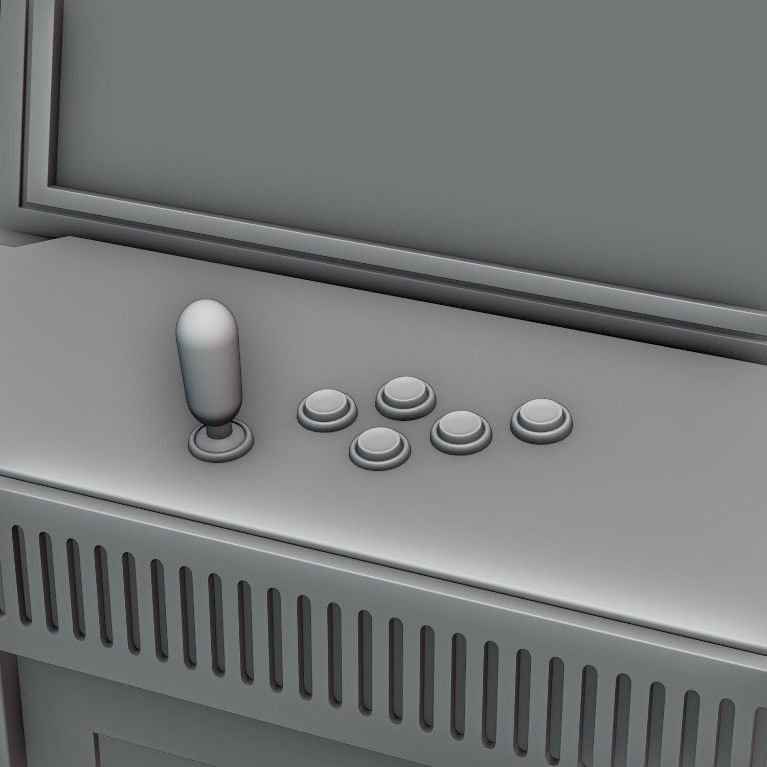 Game Arcade sc-fi Low-poly 3D model_7