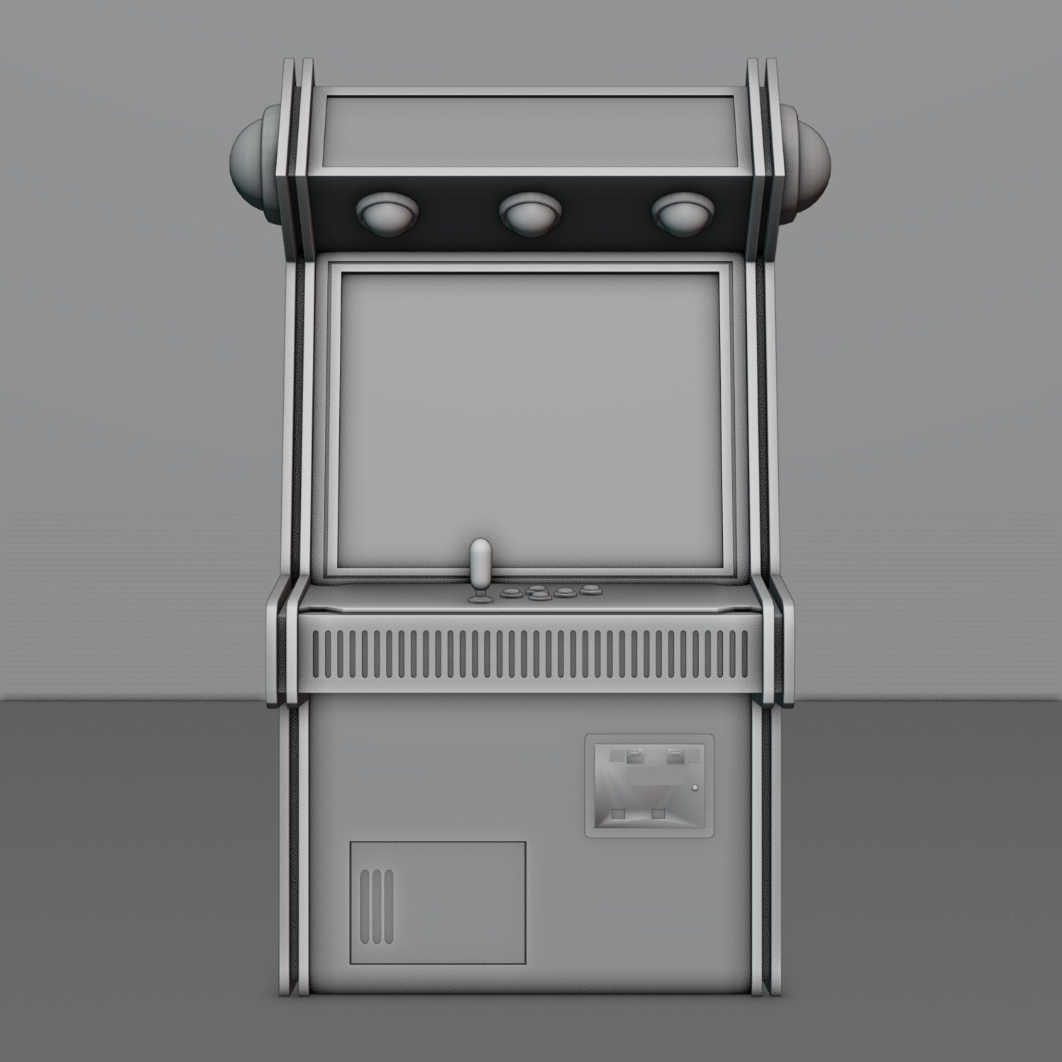 Game Arcade sc-fi Low-poly 3D model_3