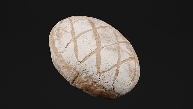 Baked Realistic Bread 3D model