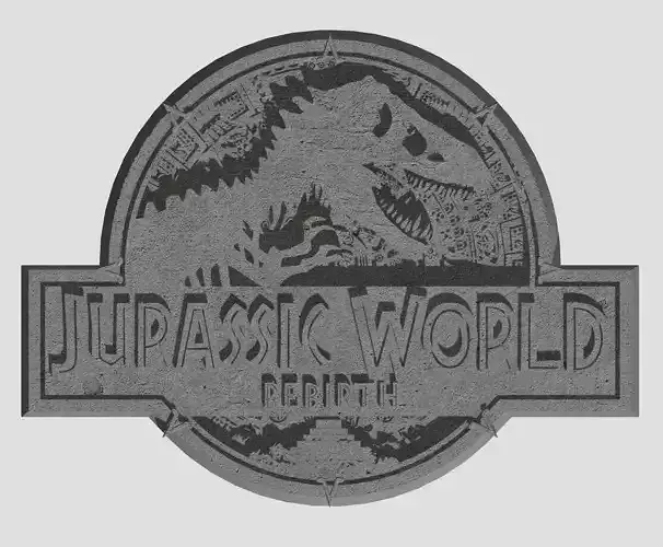 Jurassic World Rebirth Aztec logo 3D print model