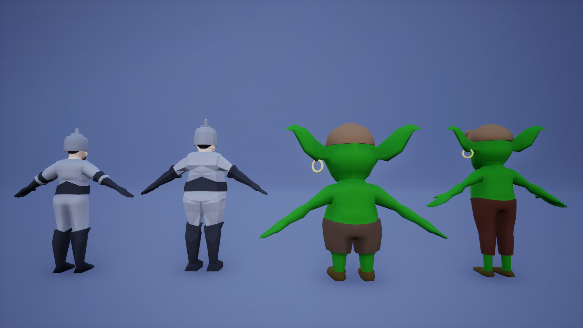 Medieval Lowpoly Characters Low-poly 3D model_11