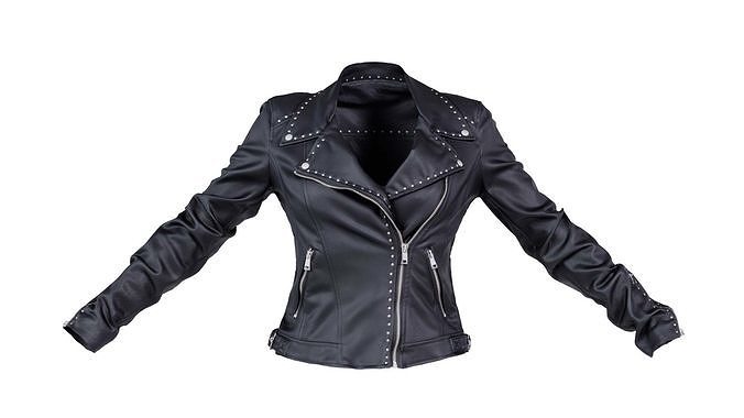 Studded Leather Jacket Low-poly 3D model