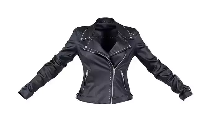 Studded Leather Jacket Low-poly 3D model