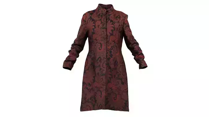 Tall Flower Decorated Coat