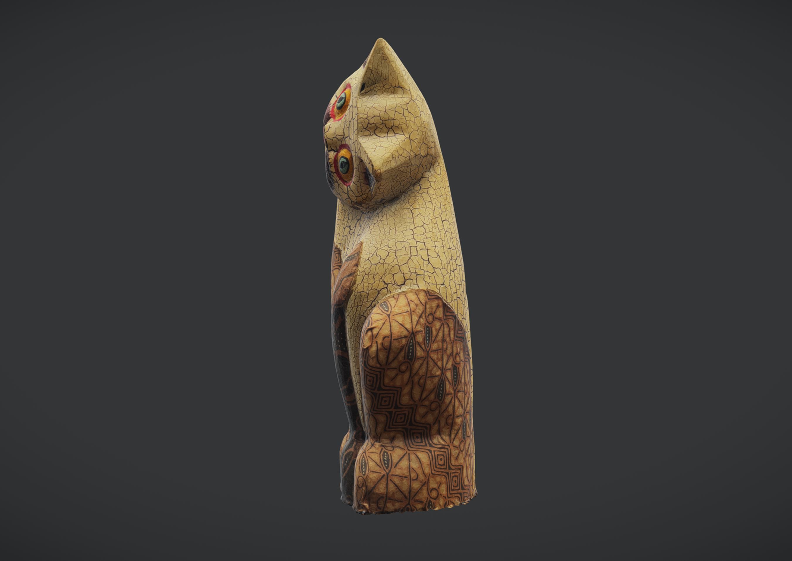 wooden cat 3D model_10