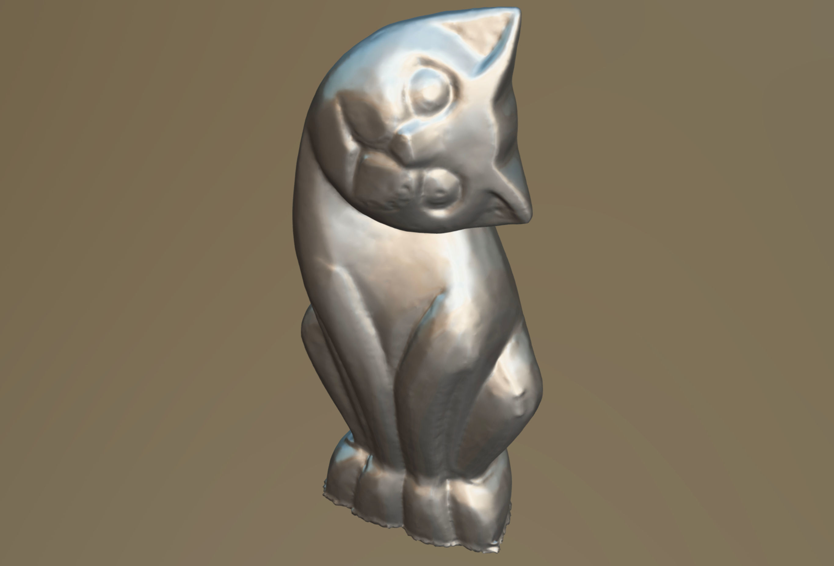 wooden cat 3D model_3