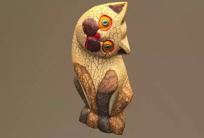 wooden cat