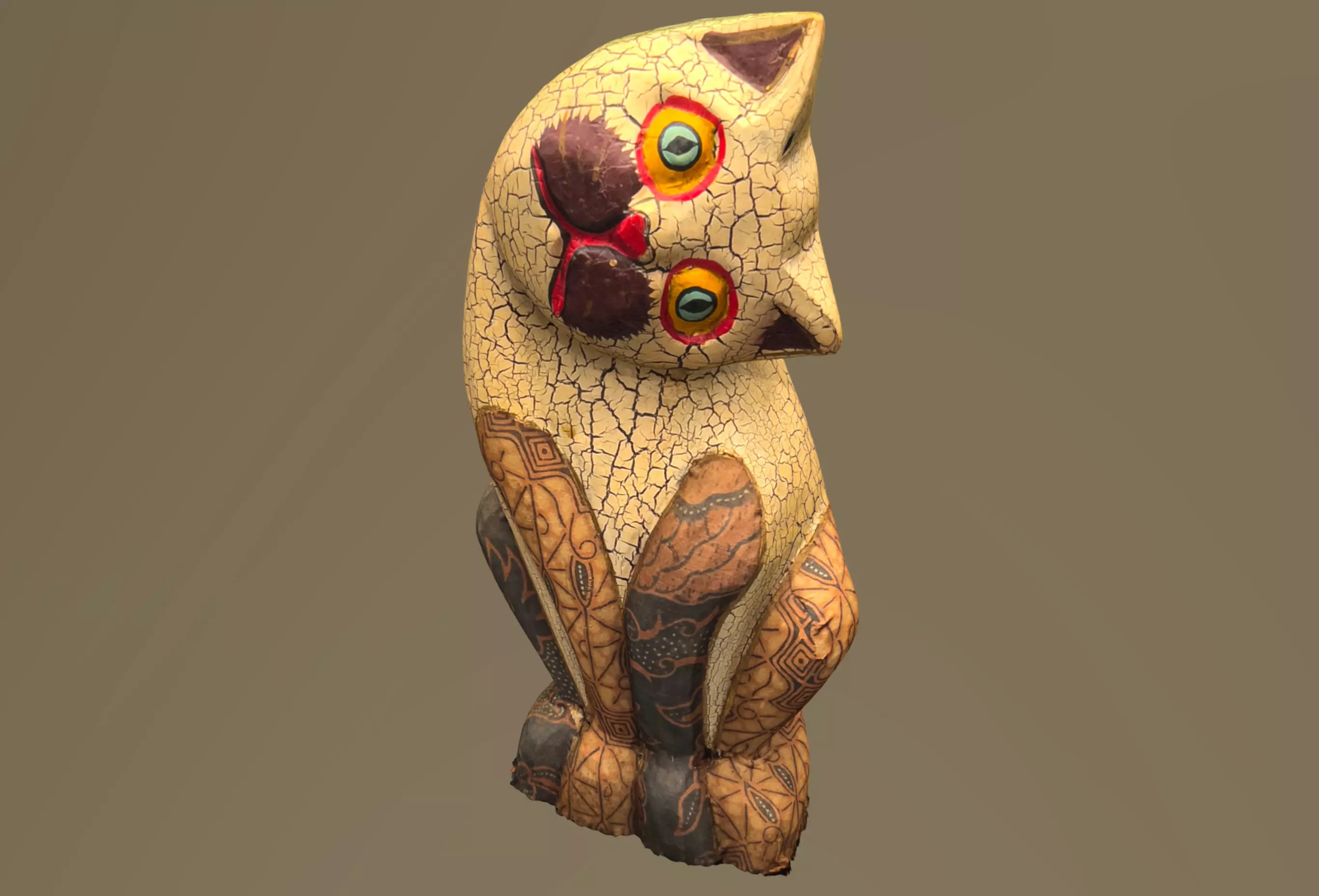 wooden cat 3D model_0