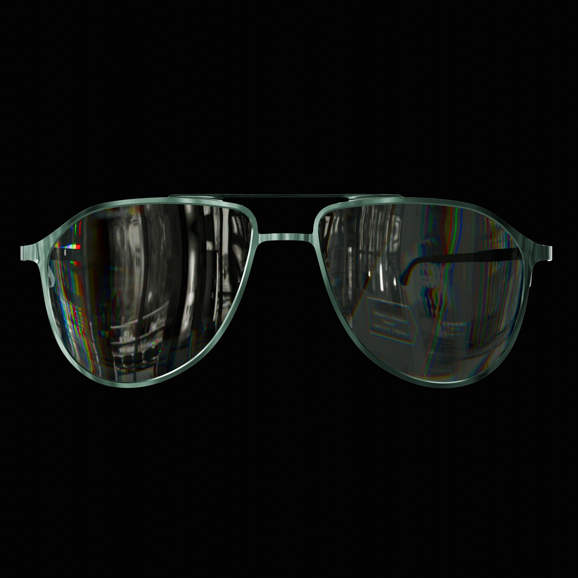 Aviator Sunglasses 3D model_2