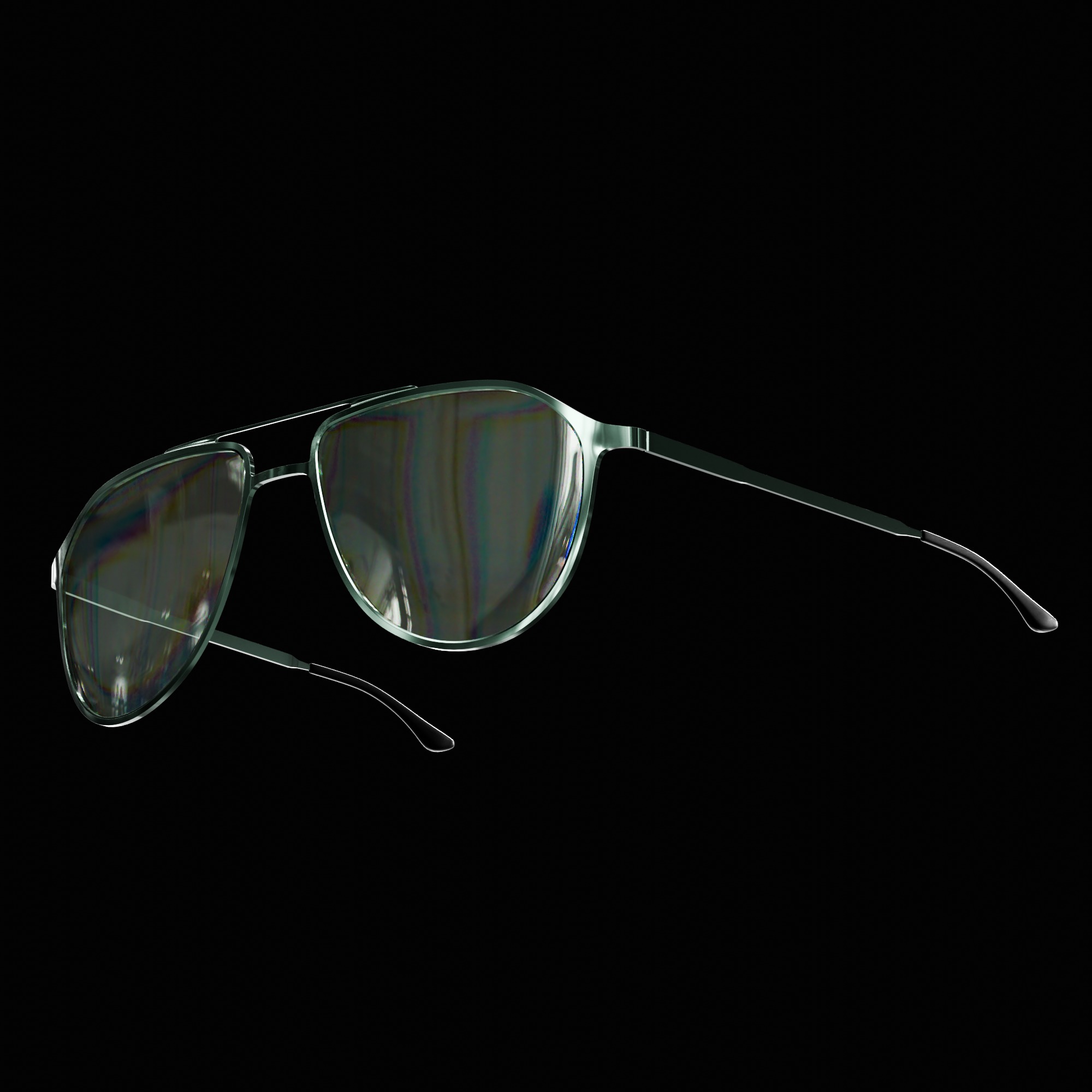 Aviator Sunglasses 3D model_1