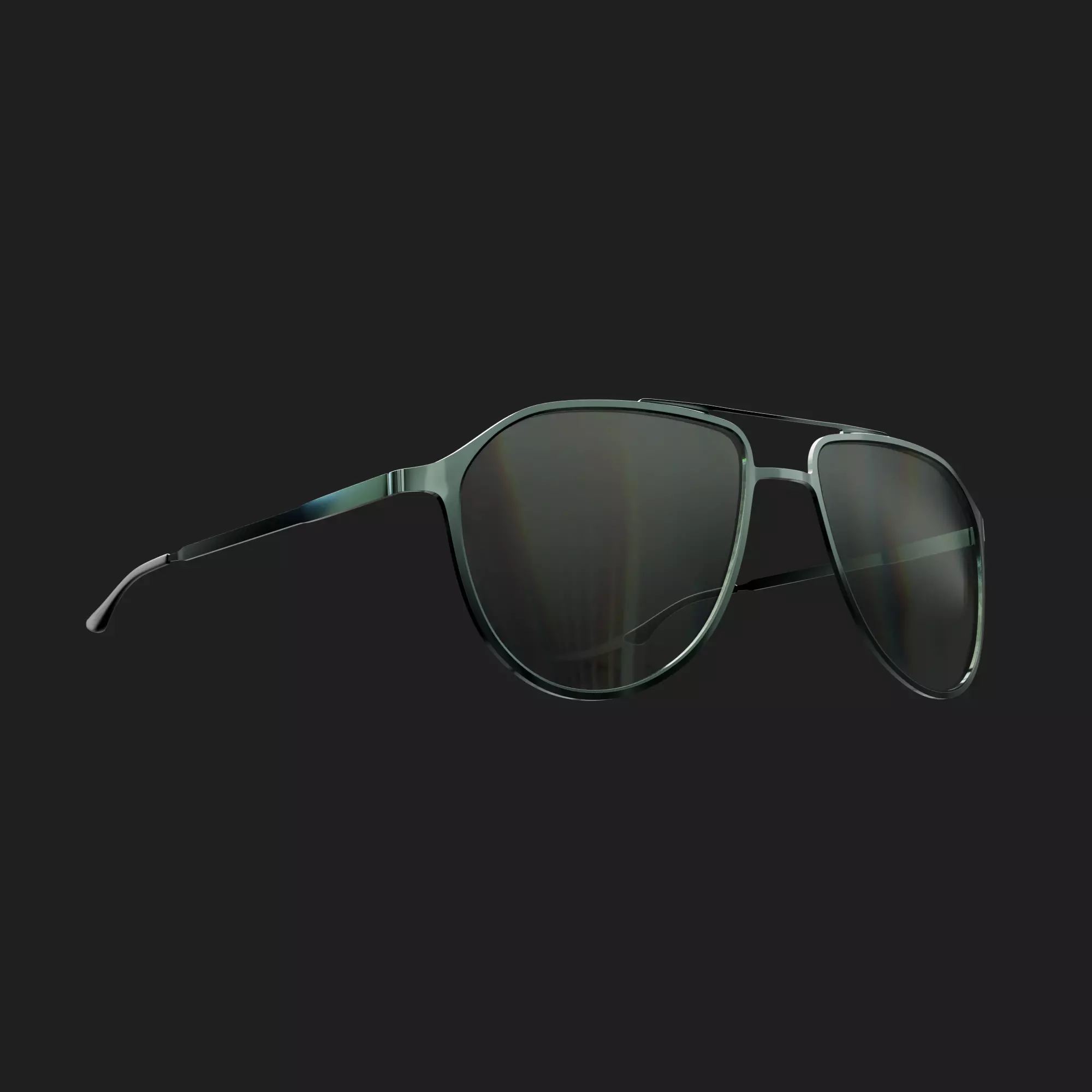 Aviator Sunglasses 3D model_0