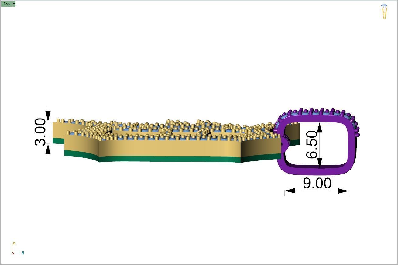 Custom Detroit Tigers Diamond Pendant - DTM Base Ball Team 3D print model_8