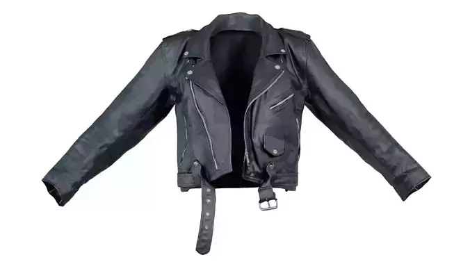 Vintage Leather Jacket Open