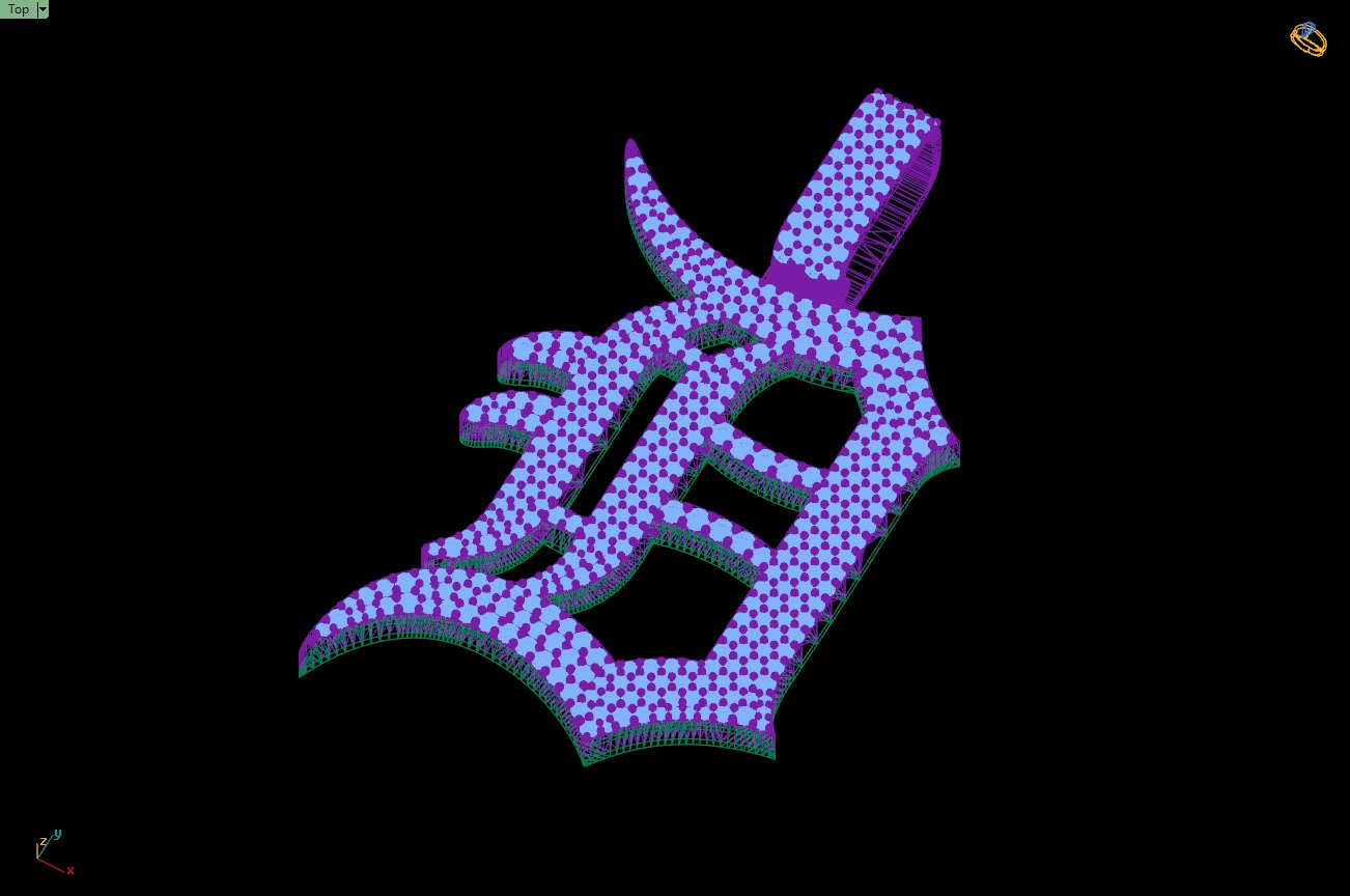 Custom Detroit Tigers Diamond Pendant - DTM Base Ball Team 3D print model_13