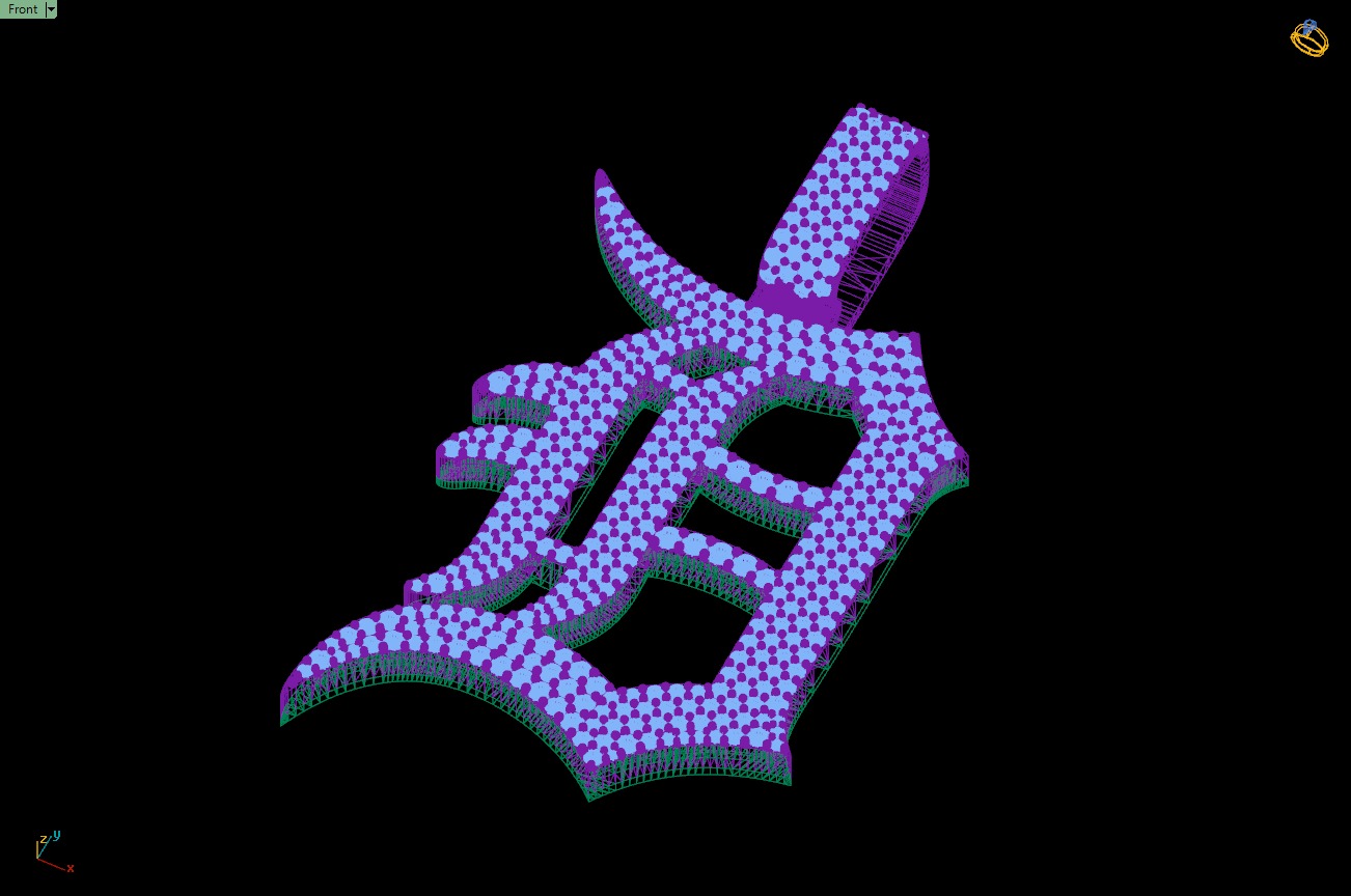 Custom Detroit Tigers Diamond Pendant - DTM Base Ball Team 3D print model_15