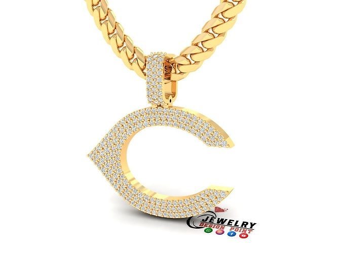 Custom Cincinnati Diamond Pendant - Base Ball Team 3D print model