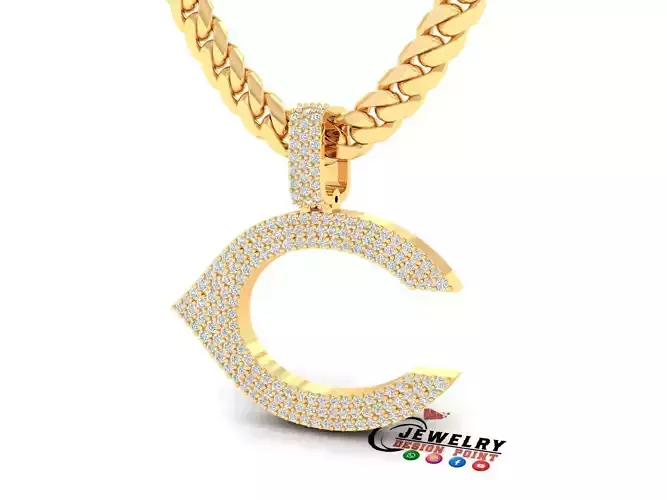 Custom Cincinnati Diamond Pendant - Base Ball Team