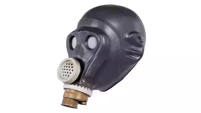 Gasmask Low-poly 3D model
