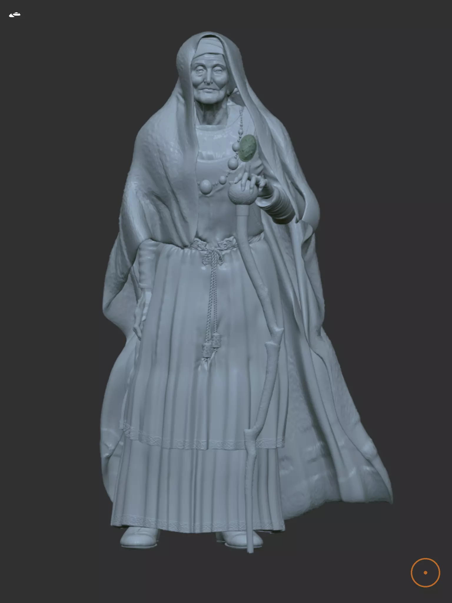 Old Norse Wise Woman 3D print model_0
