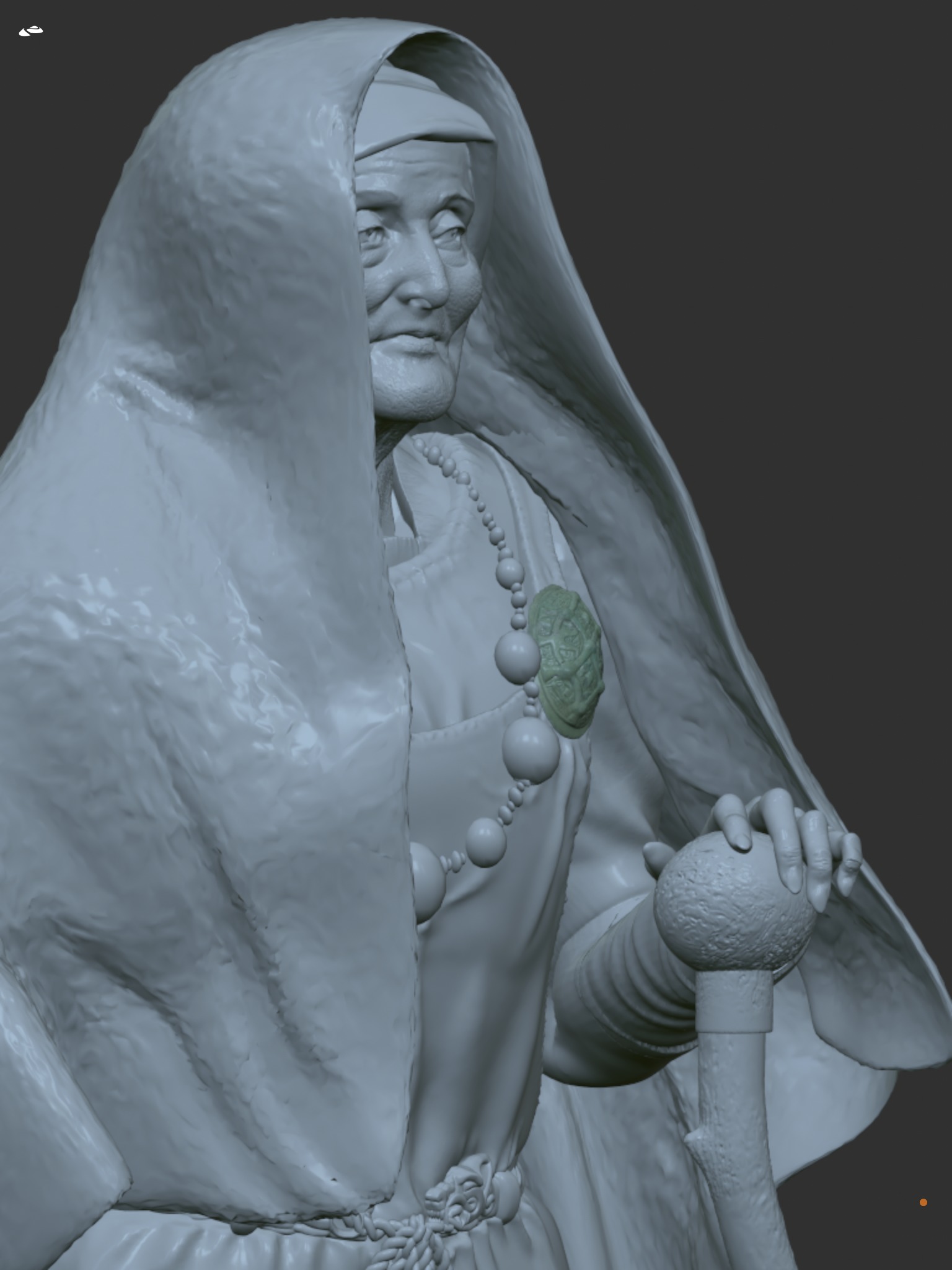 Old Norse Wise Woman 3D print model_5