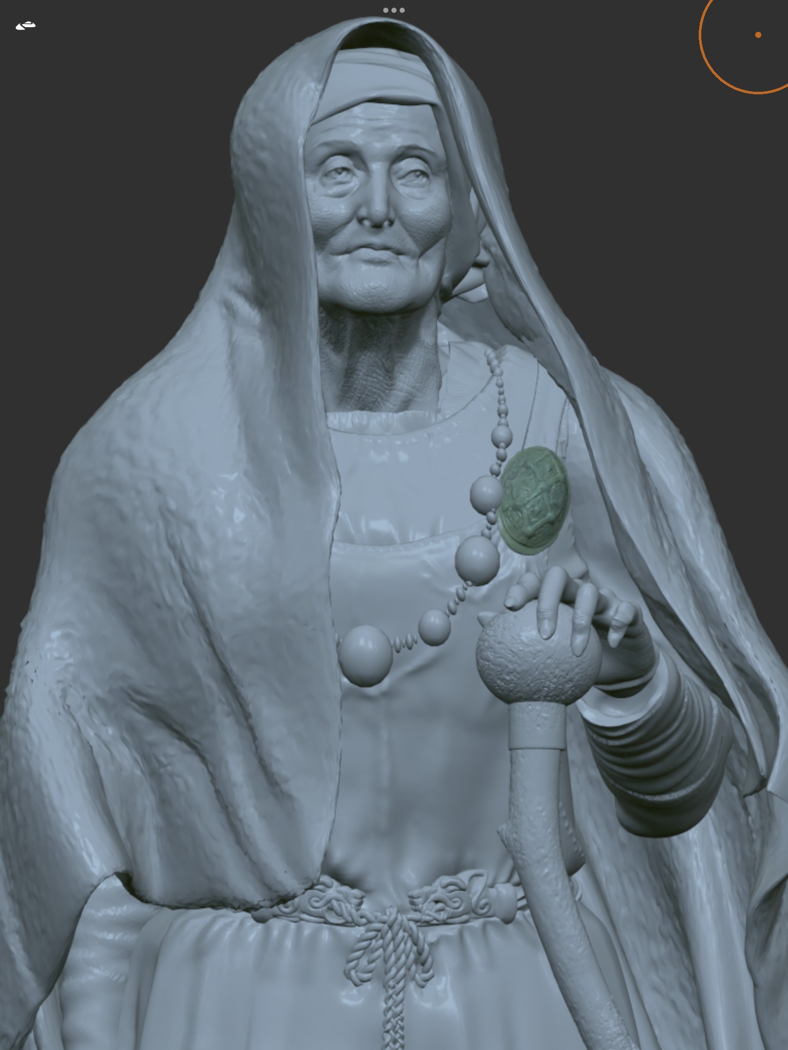 Old Norse Wise Woman 3D print model_3