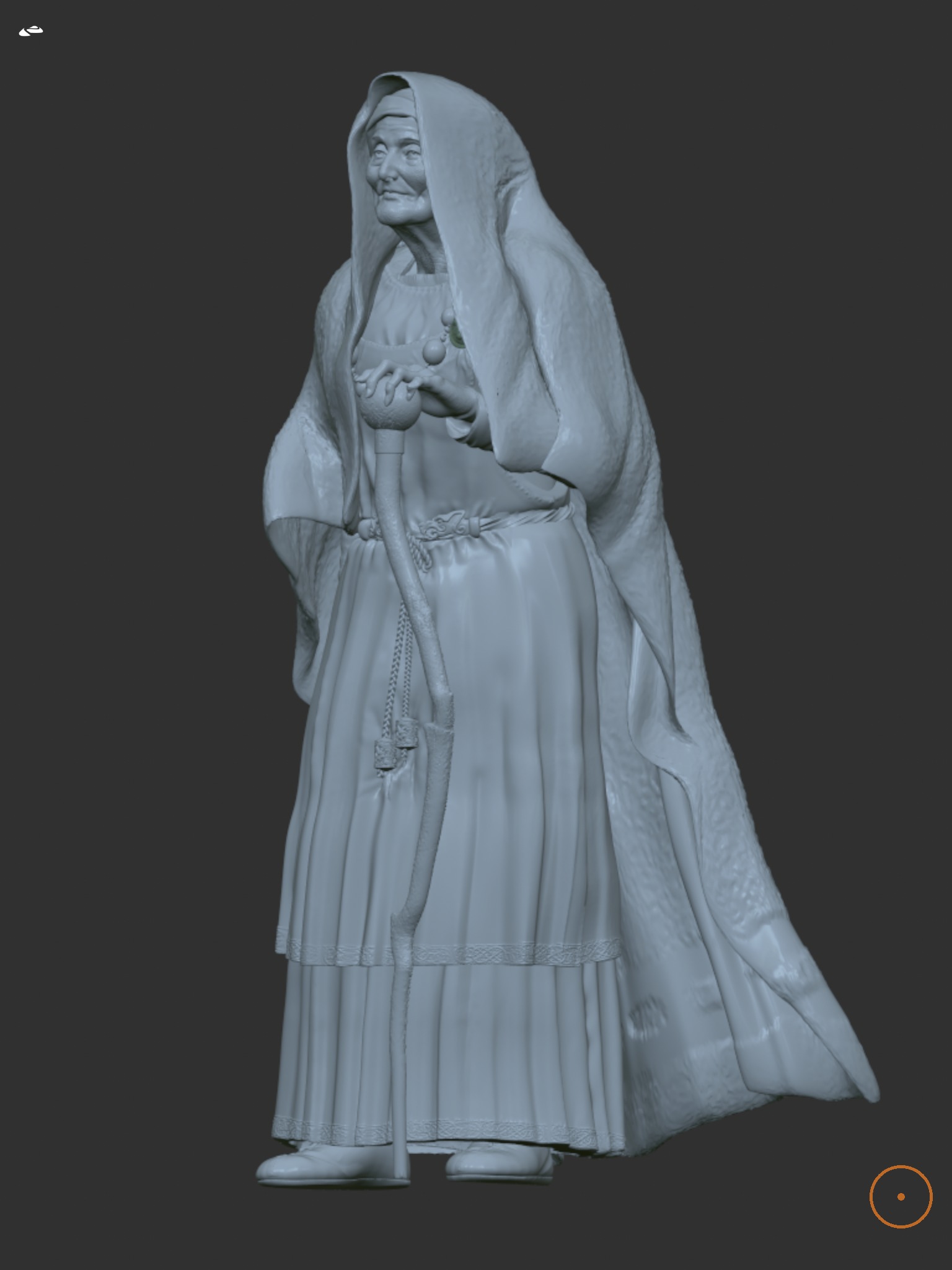 Old Norse Wise Woman 3D print model_2
