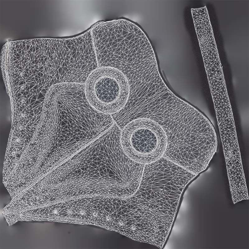 Leather Bird Snout Low-poly 3D model_14