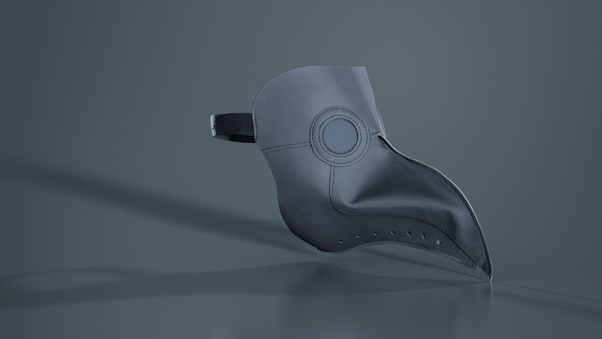 Leather Bird Snout Low-poly 3D model_1