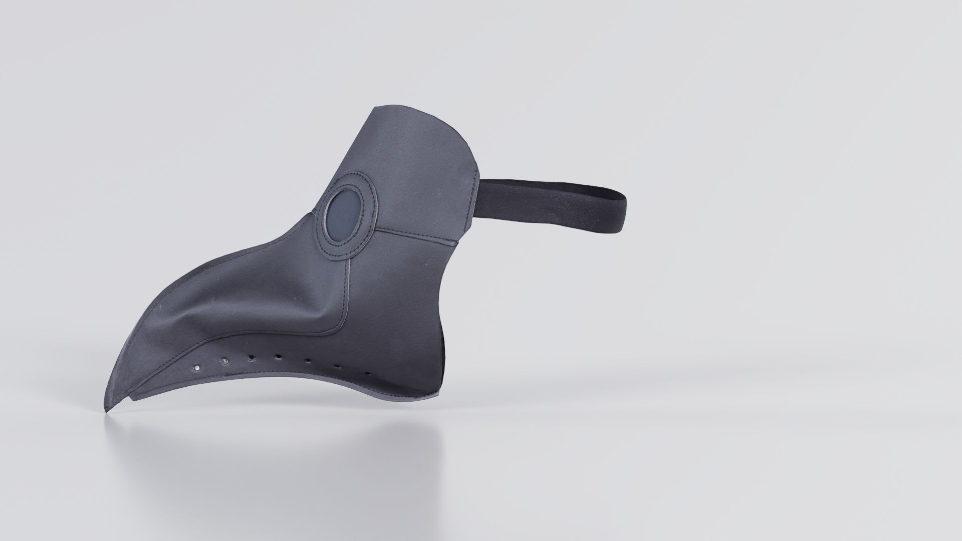 Leather Bird Snout Low-poly 3D model_4