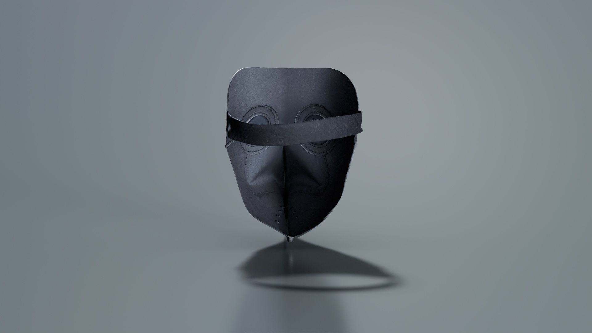 Leather Bird Snout Low-poly 3D model_5