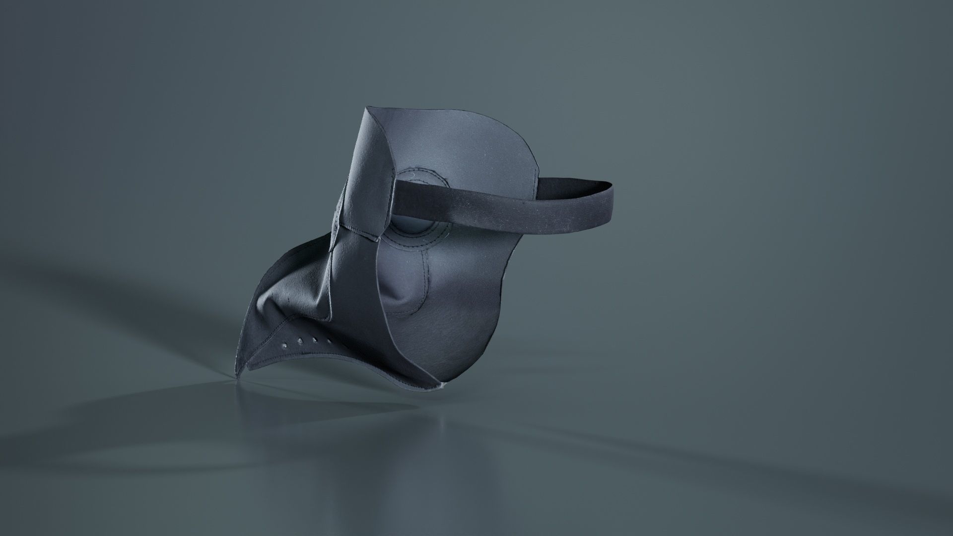 Leather Bird Snout Low-poly 3D model_2