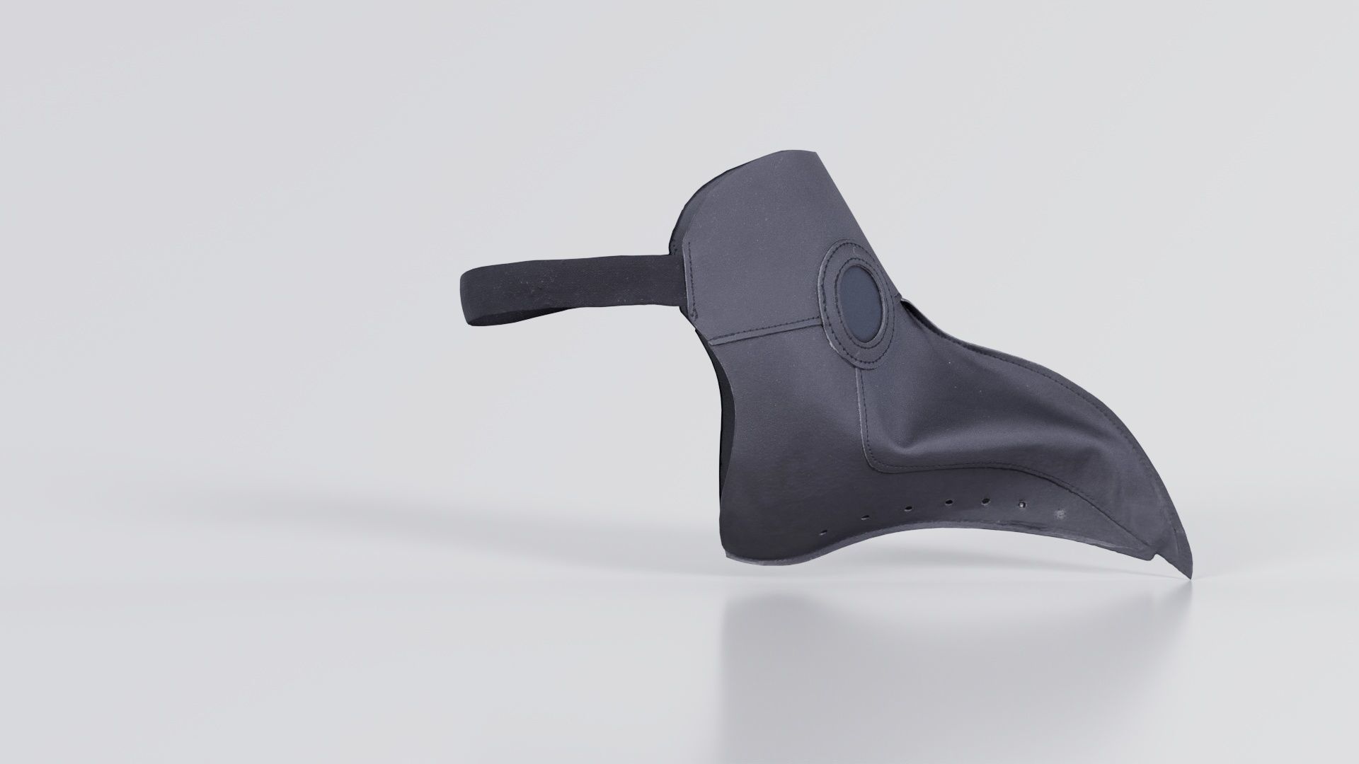 Leather Bird Snout Low-poly 3D model_6