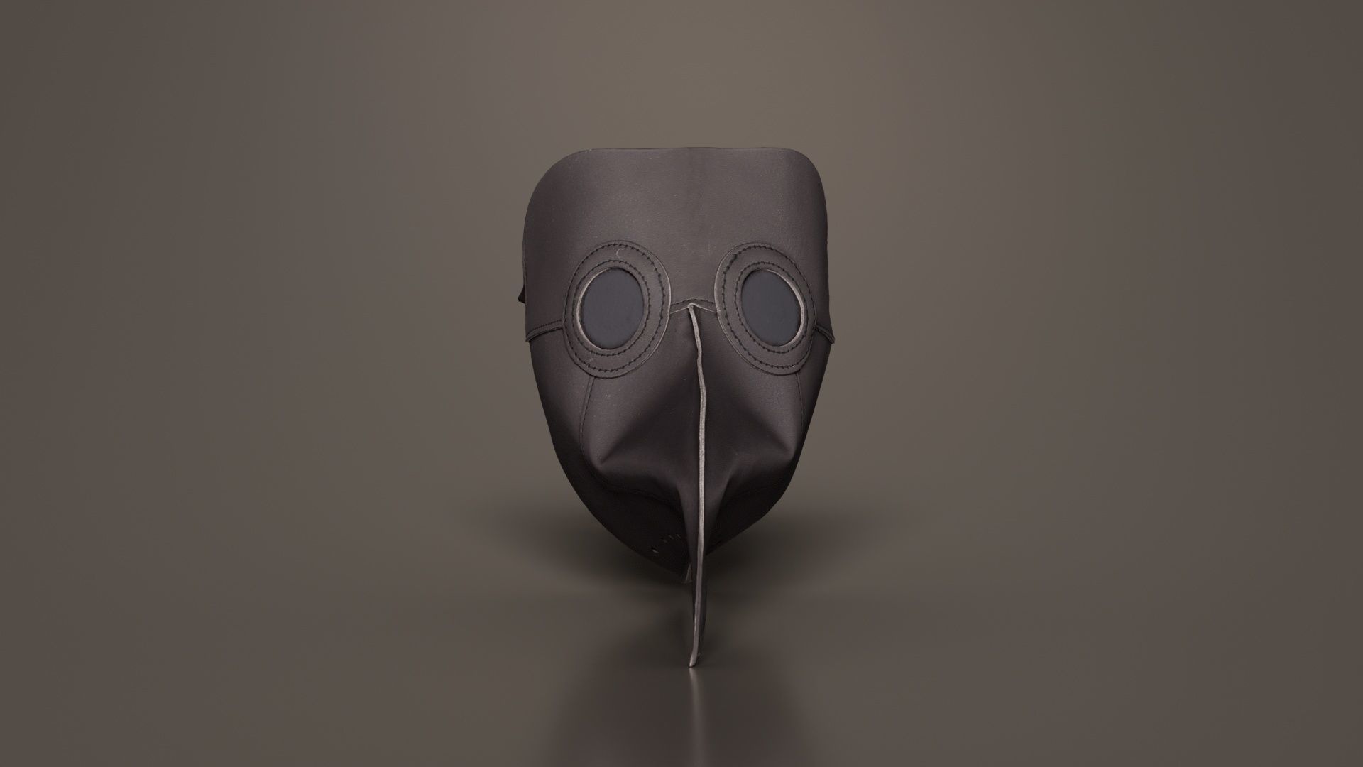 Leather Bird Snout Low-poly 3D model_7