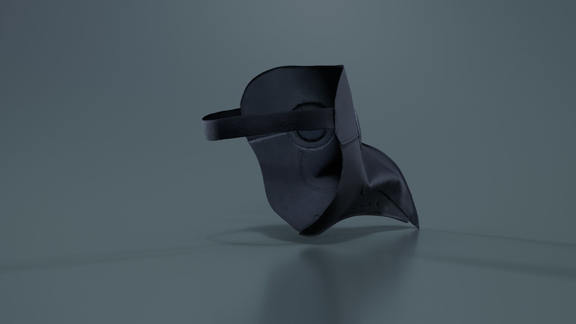 Leather Bird Snout Low-poly 3D model_3