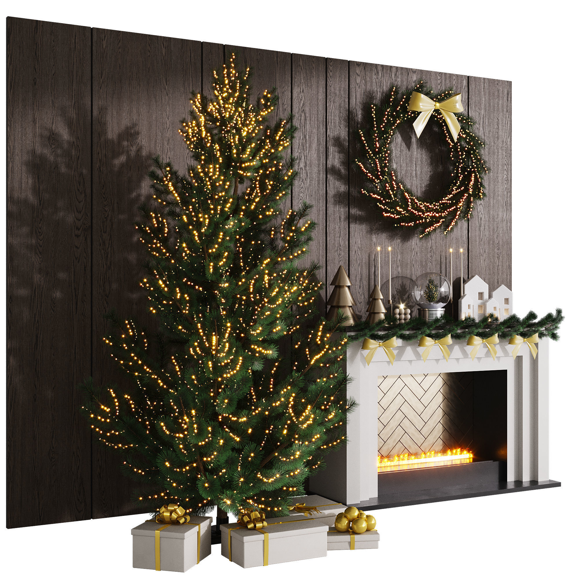 Christmas Decor - New Year Tree 3 3D model_6