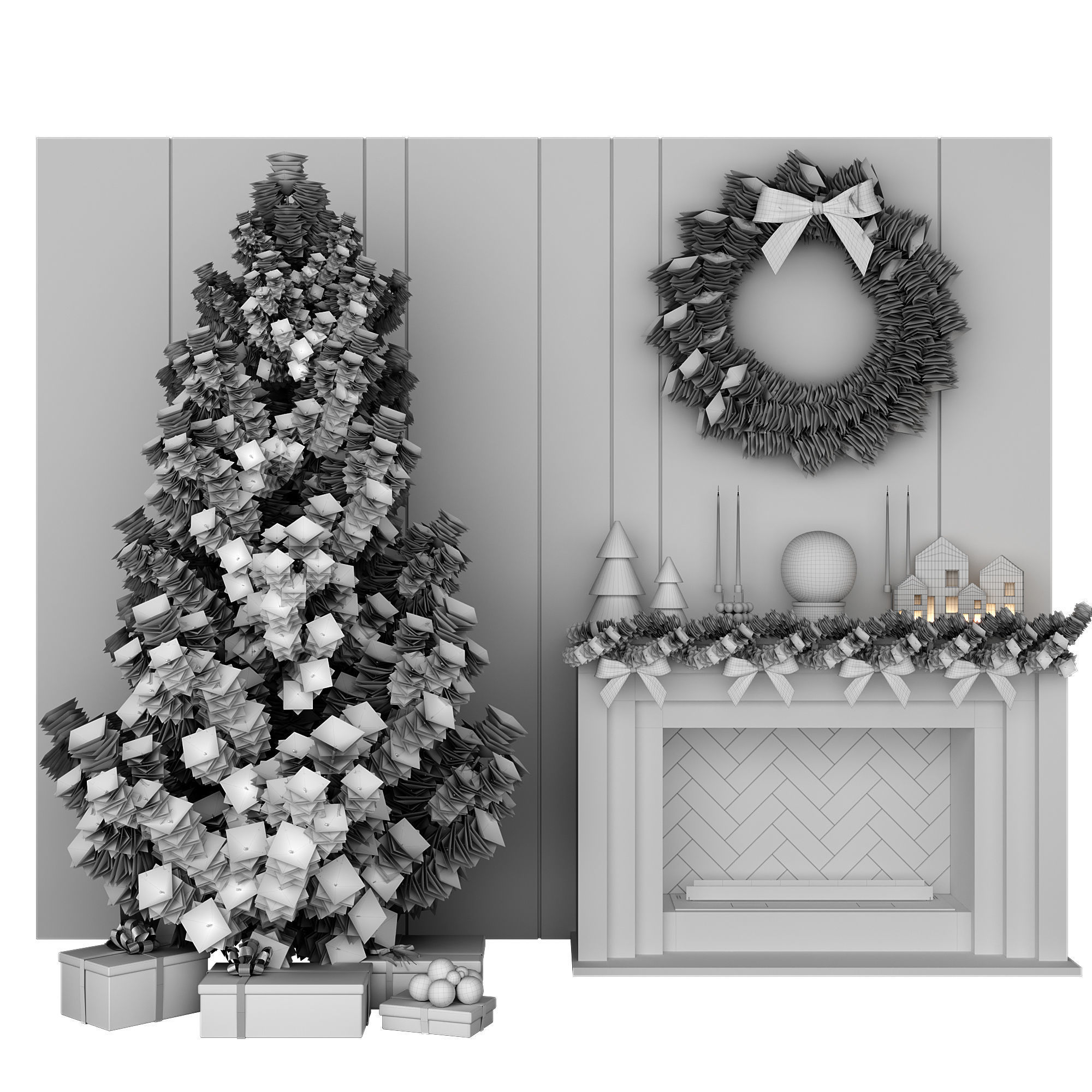 Christmas Decor - New Year Tree 3 3D model_3