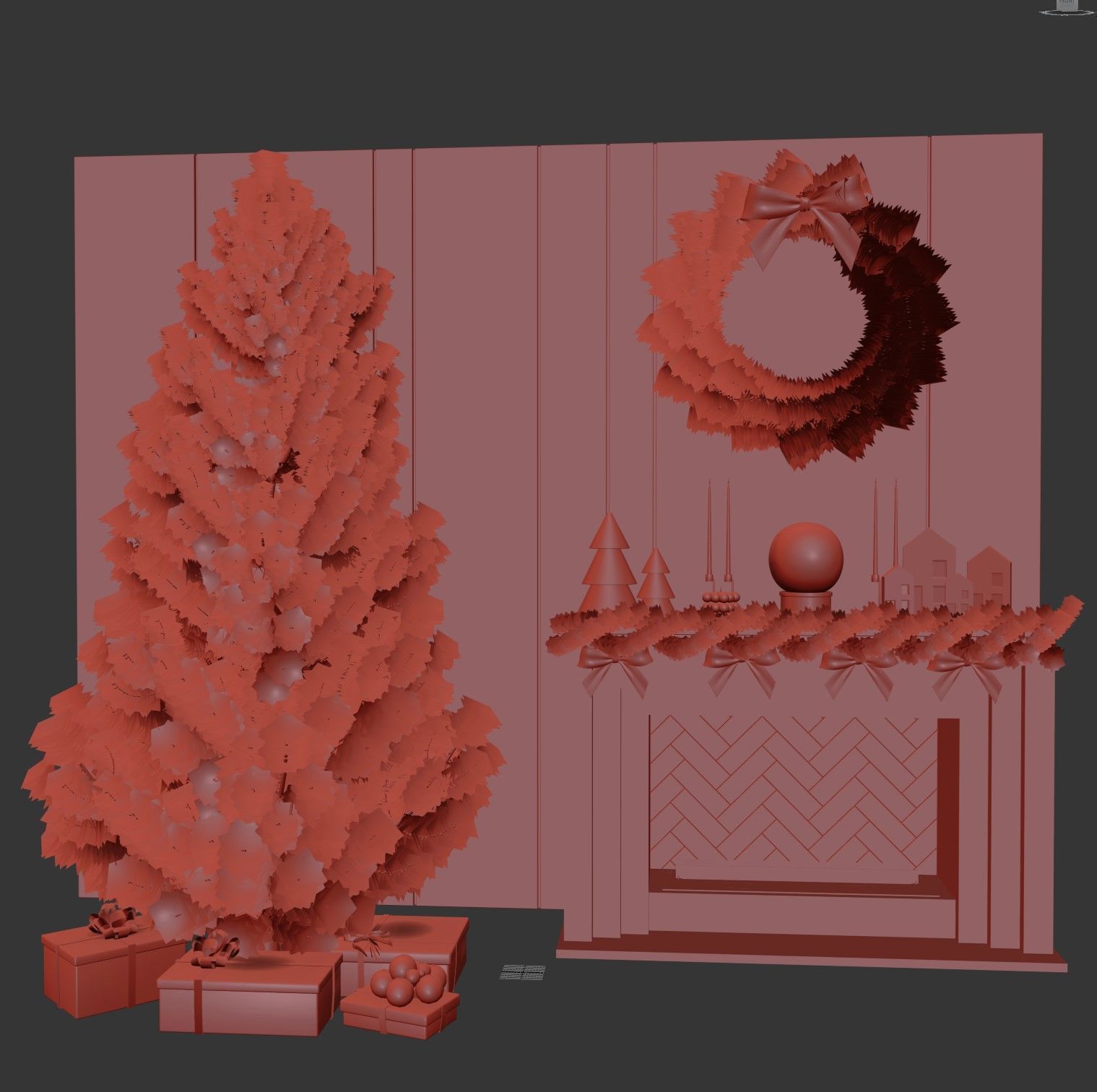 Christmas Decor - New Year Tree 3 3D model_4