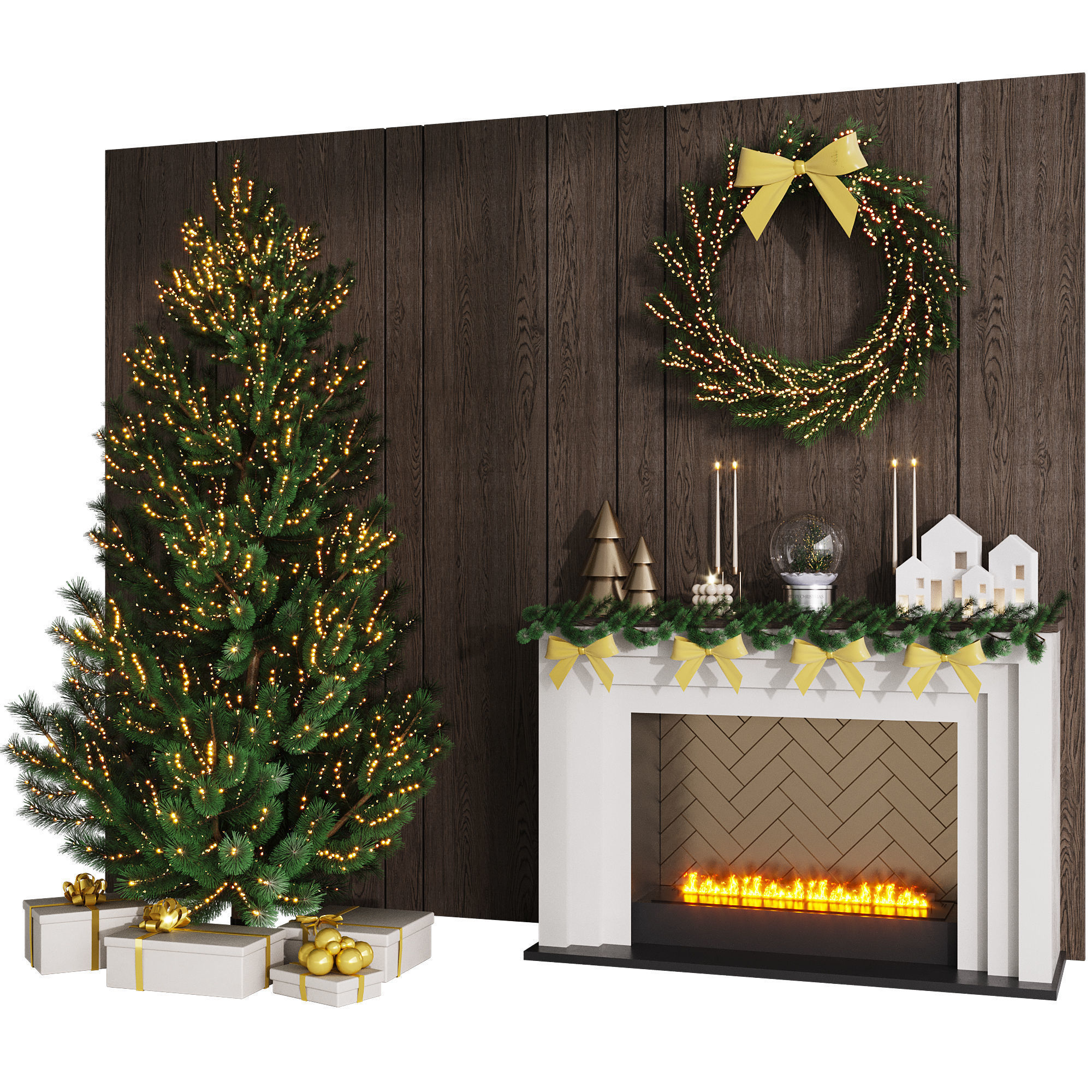 Christmas Decor - New Year Tree 3 3D model_5