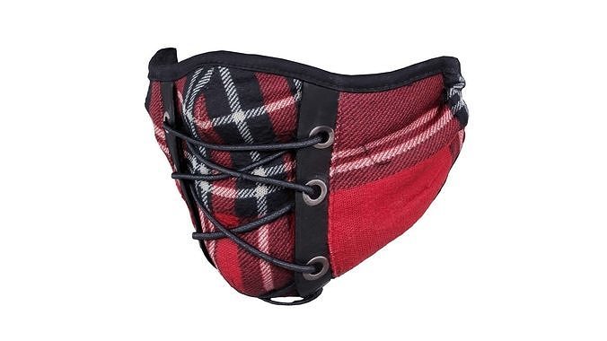 Mouthmask Plaid Hannibal Low-poly 3D model