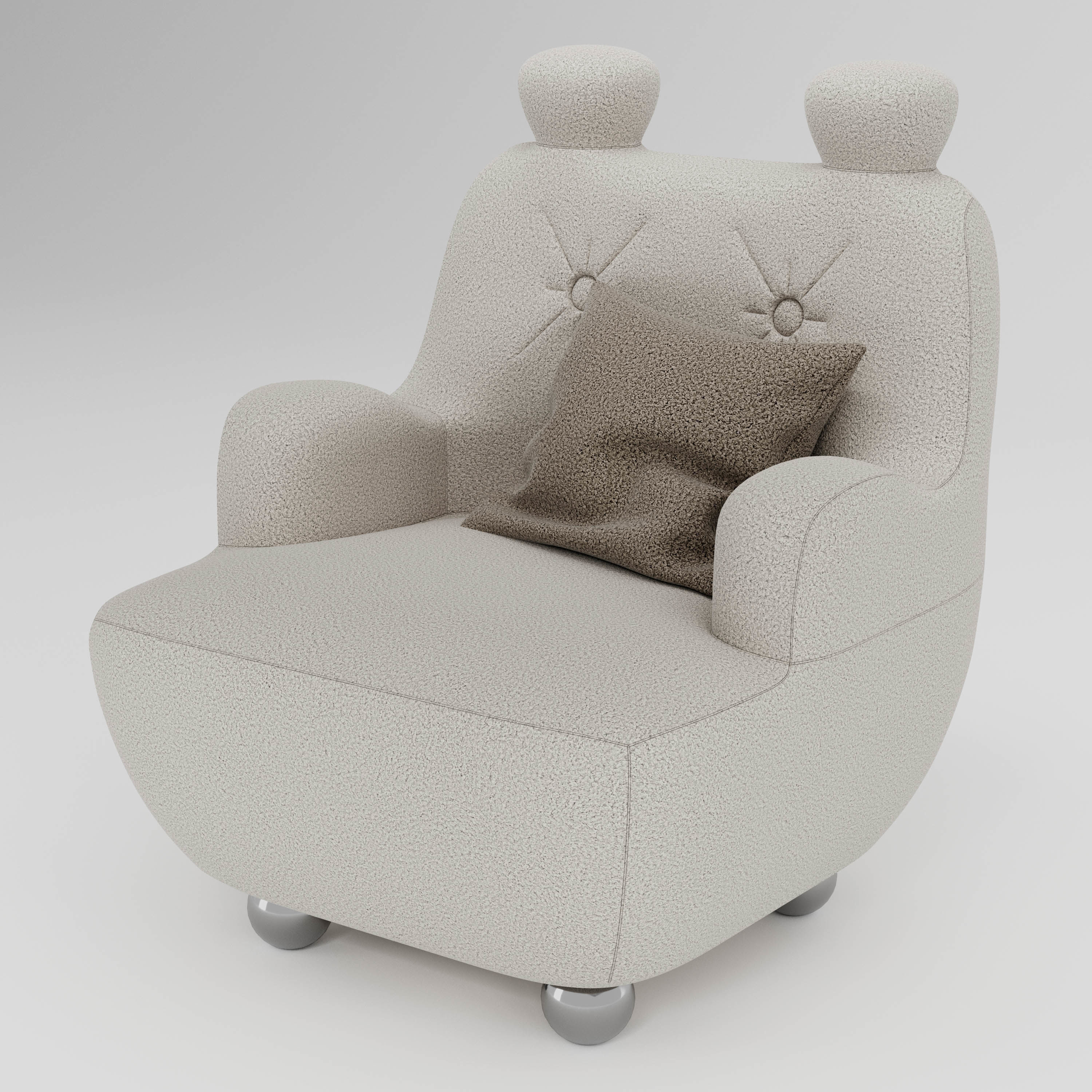 Armchair 3D model_3