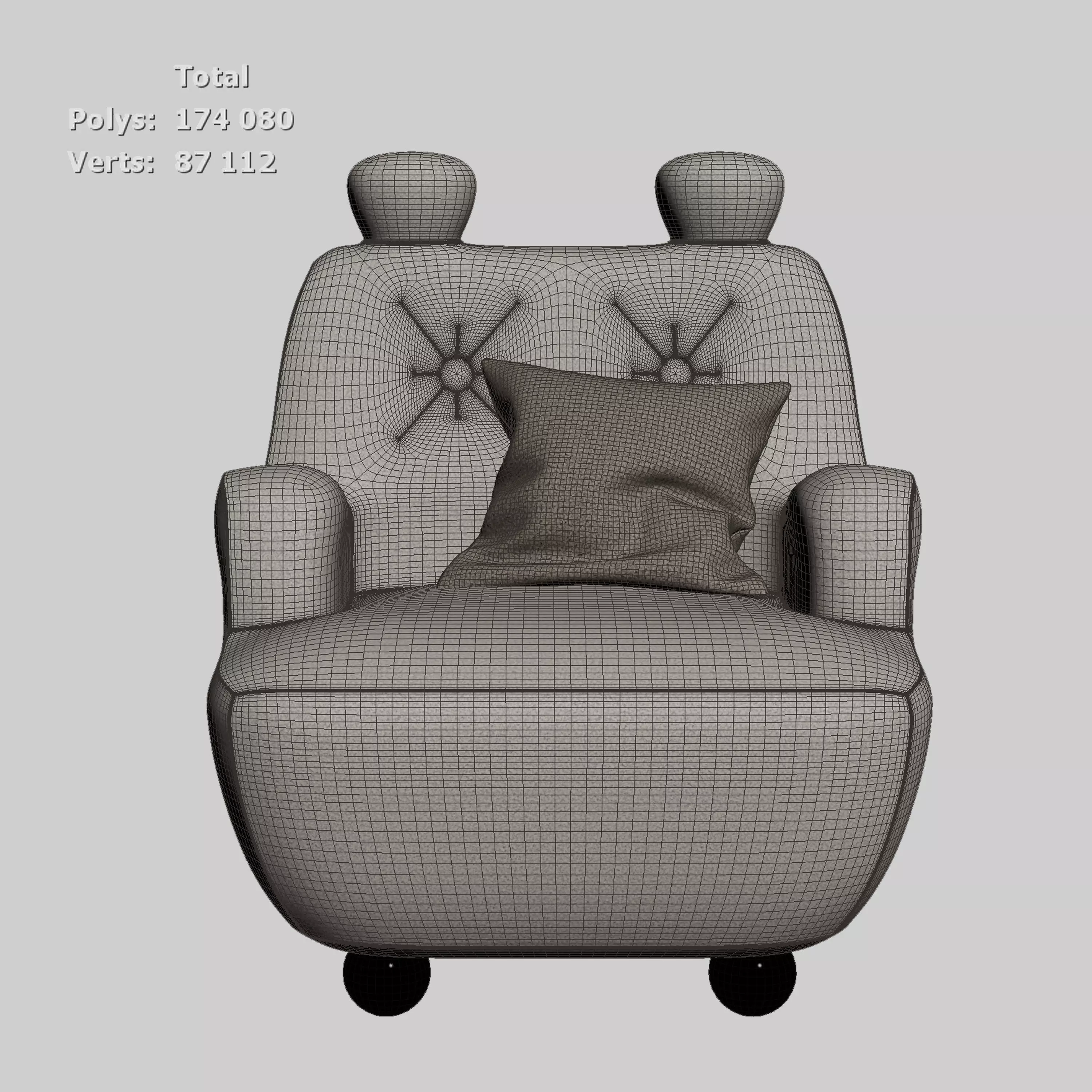 Armchair 3D model_0