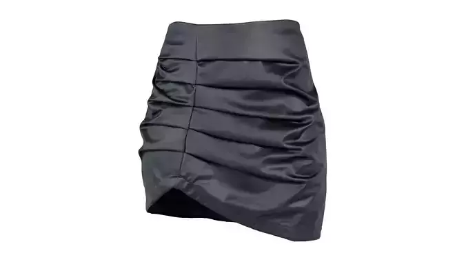 Asymmetric Leather Skirt Low-poly 3D model
