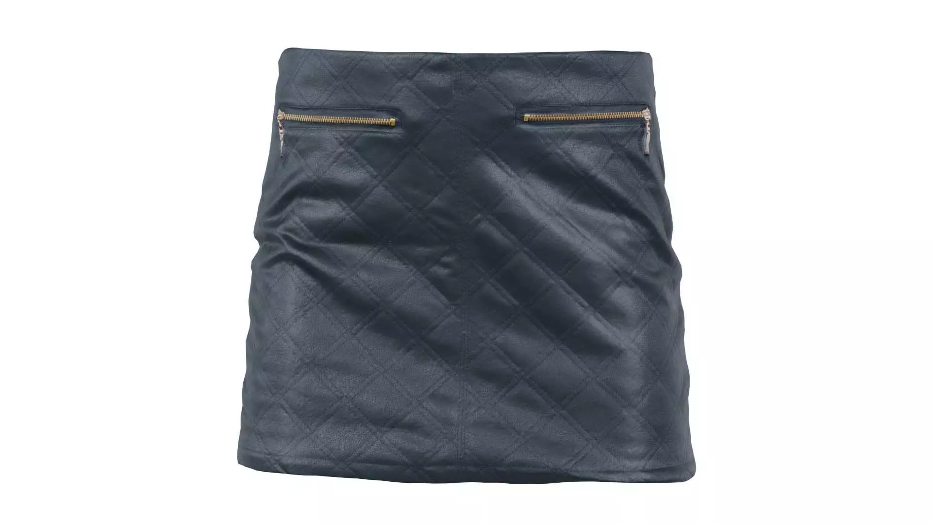 Black Leather Padded Skirt Low-poly 3D model