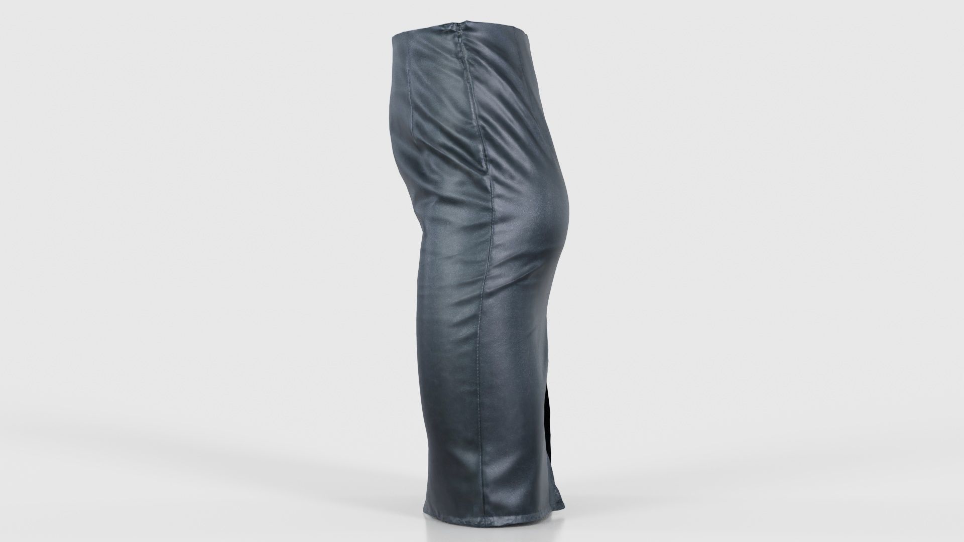 Black Leather Pencil Skirt Low-poly 3D model_24